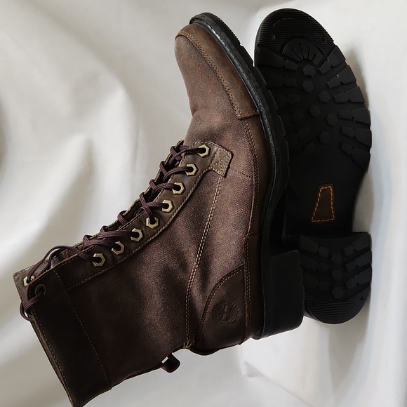 Timberland Genuine Leather Canvas Lace-up boots (w size 8.5) - Picture 6 of 16